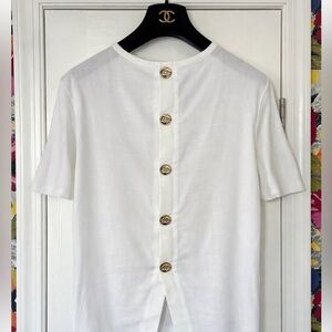 Chanel Crew Neck Gold Buttons (bottom button missing)